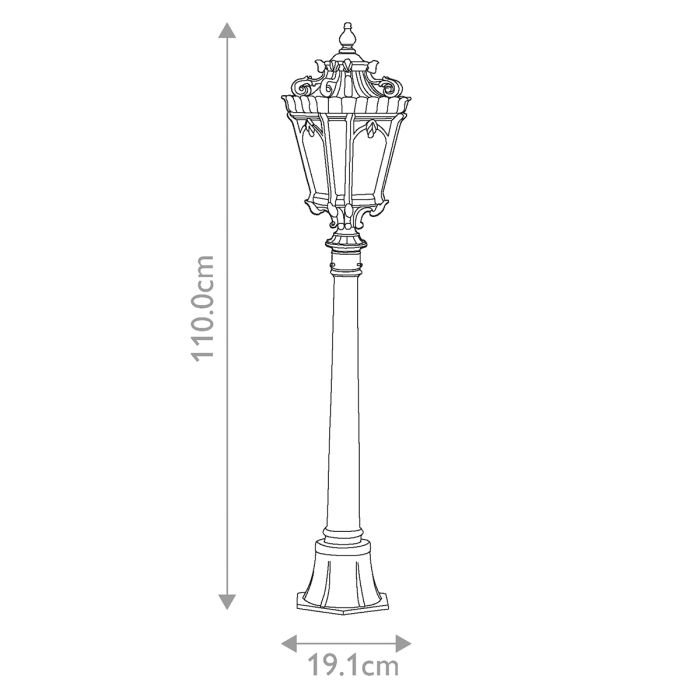 Tournai 1 Light Medium Pillar - Londonderry