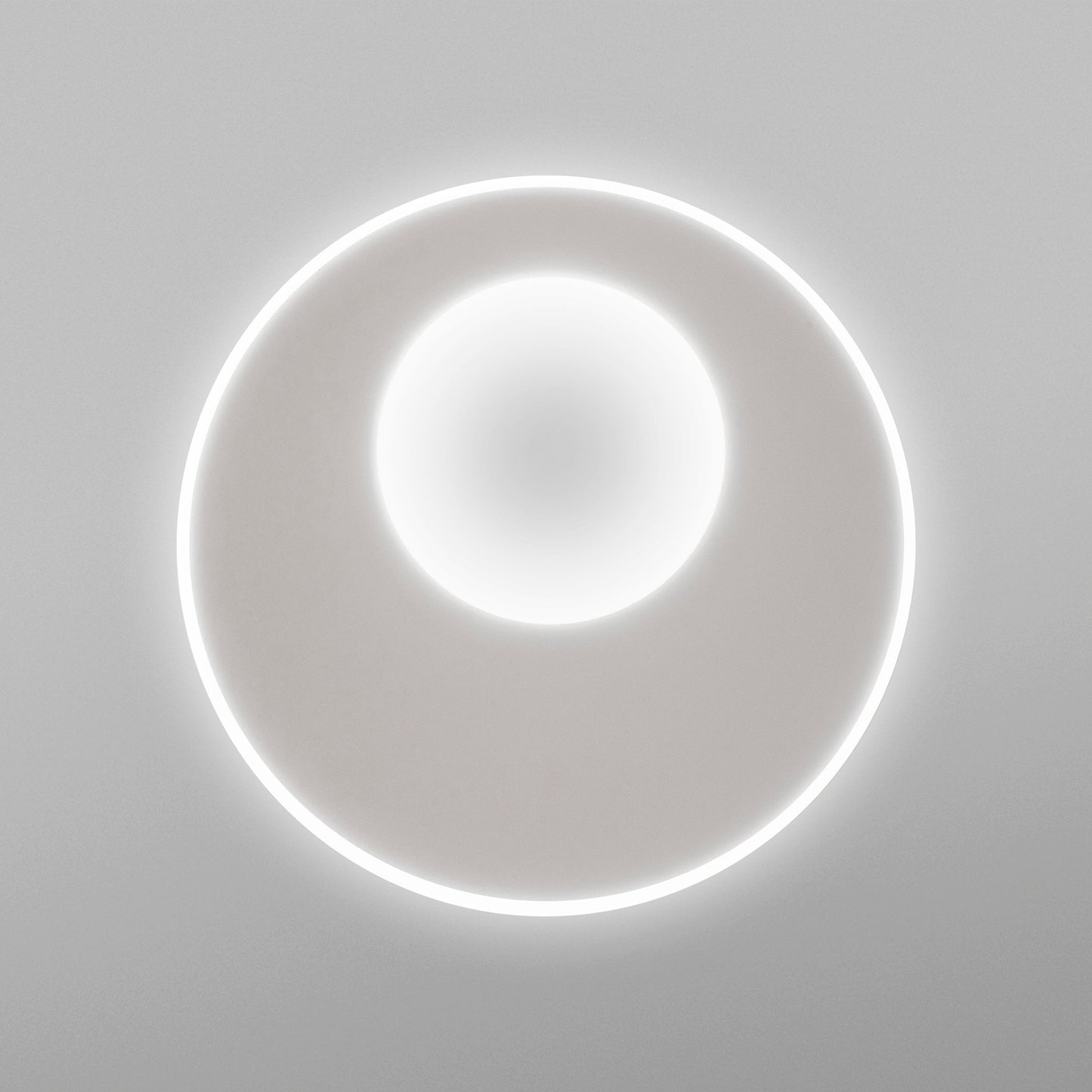 Krater Ceiling 40cm Round 36W LED 3000-6000K Tuneable, 1800lm, Remote Control White, 3yrs Warranty by Mantra