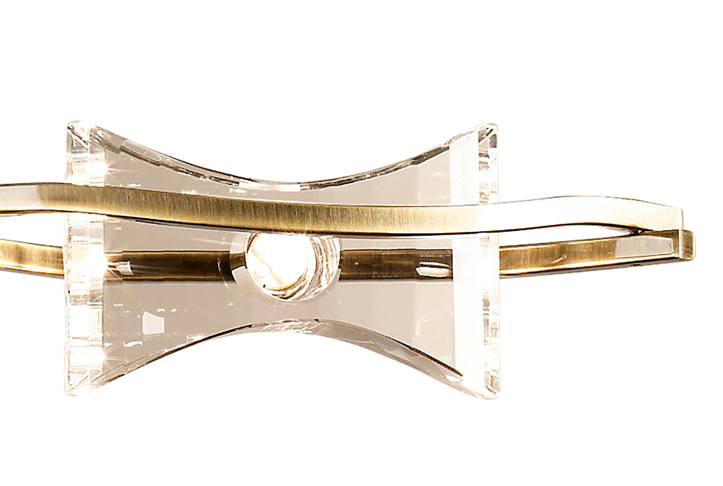 Kromo Linear Telescopic 4 Light G9 Line, Antique Brass by Mantra