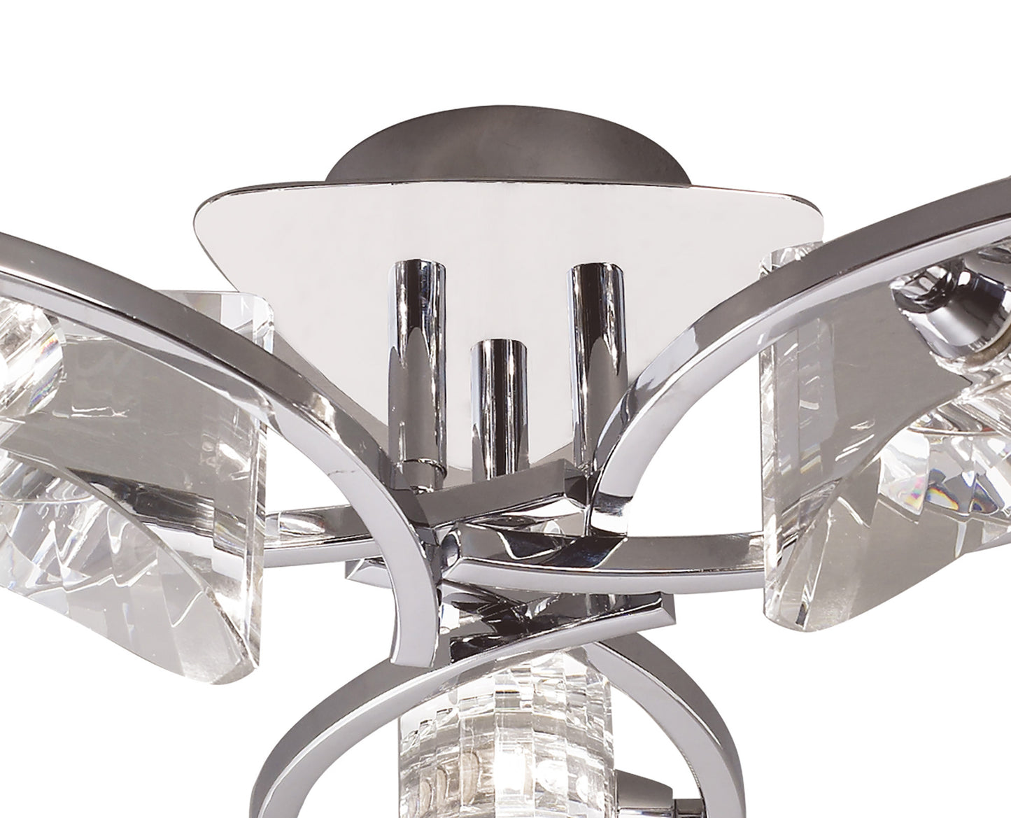 Kromo Ceiling 3 Light G9, Polished Chrome by Mantra