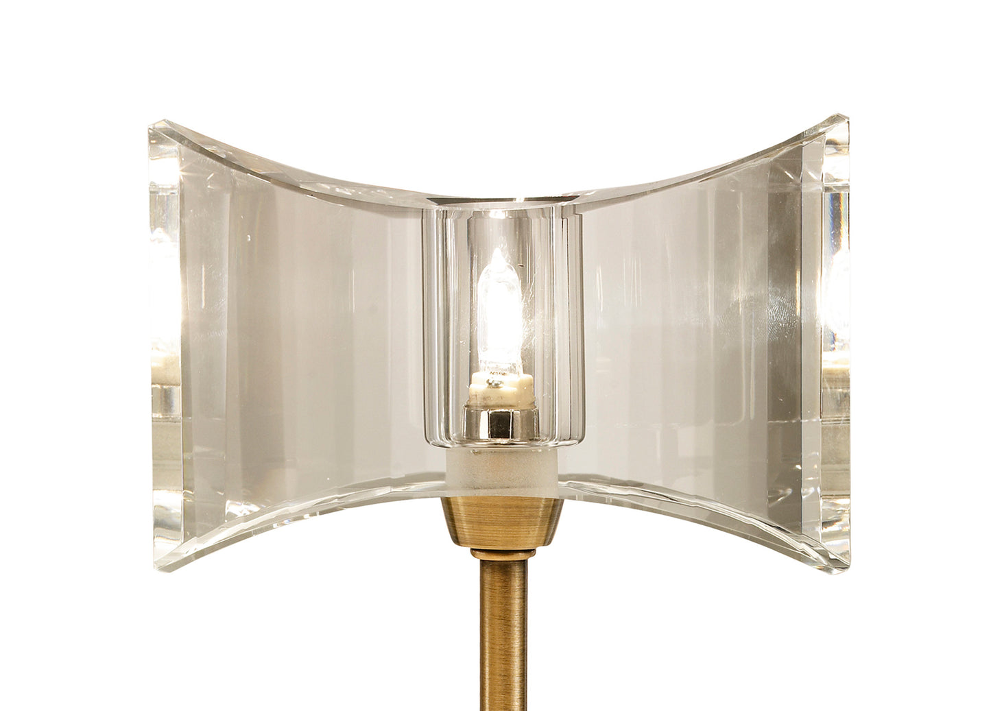 Kromo Table Lamp 1 Light G9 Sraight Frame, Antique Brass by Mantra