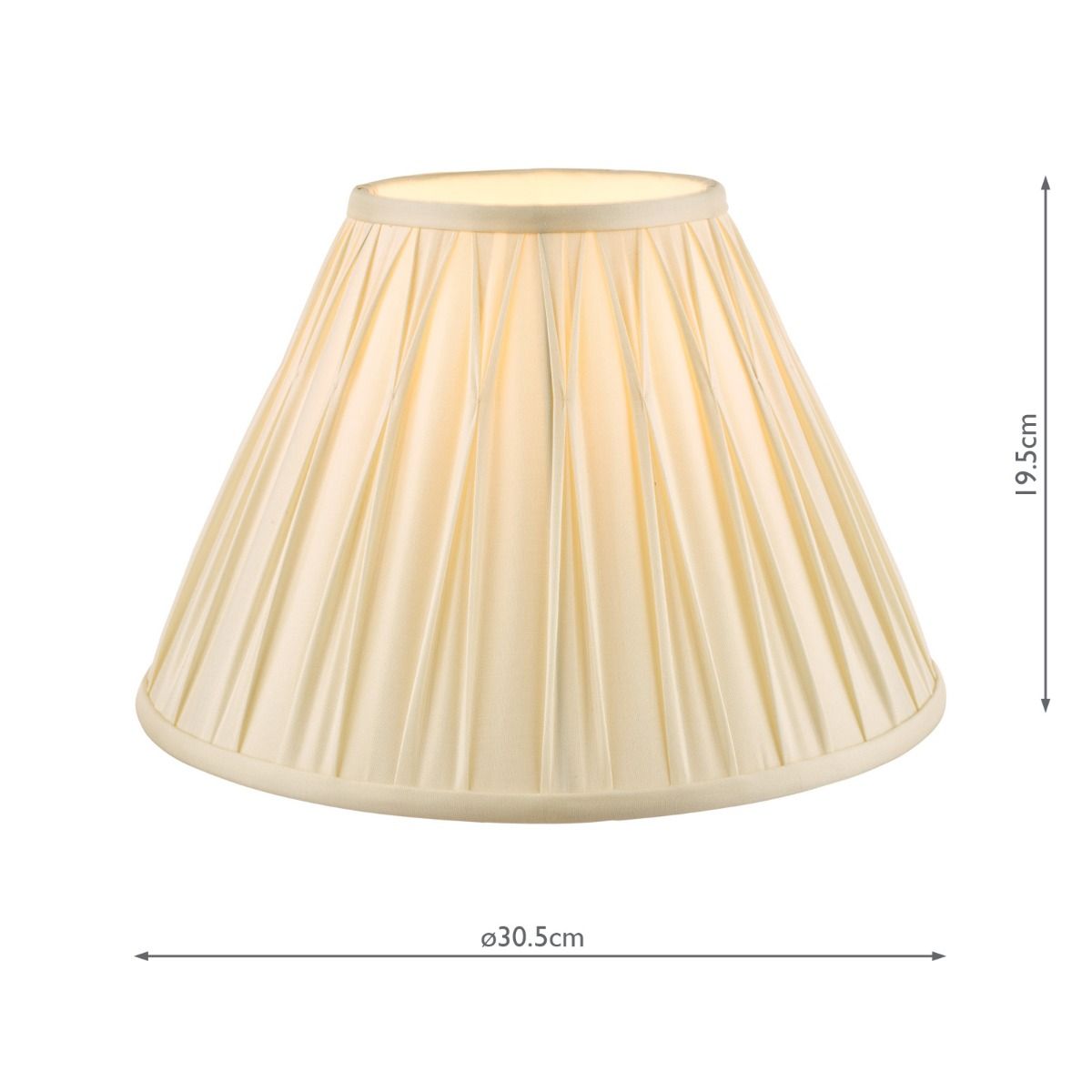 Laura Ashley Fenn Silk Empire Drum Shade Ivory 30cm/12 inch