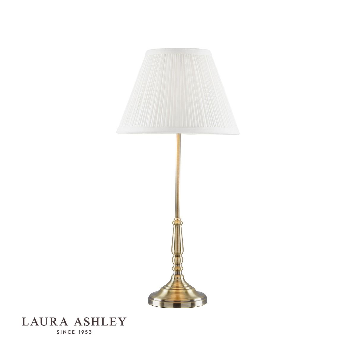 Laura Ashley Elliot Table Lamp Antique Brass With Shade