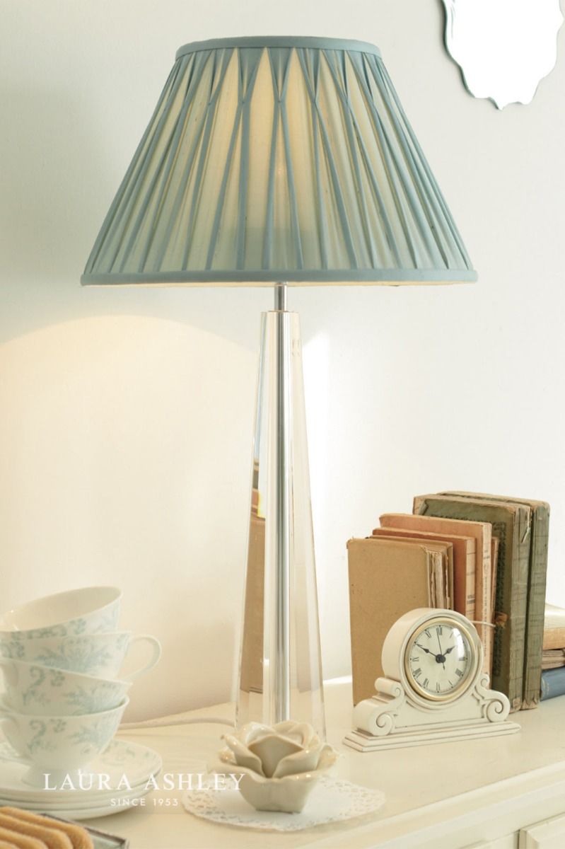 Laura Ashley Blake Medium Table Lamp Crystal Polished Chrome Base Only