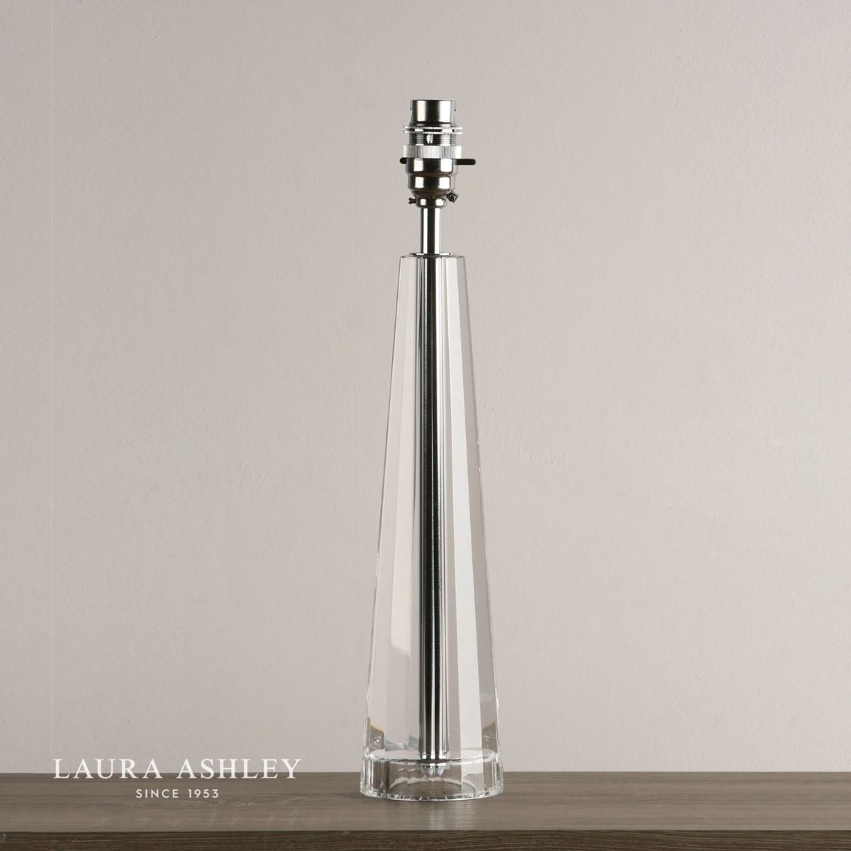 Laura Ashley Blake Medium Table Lamp Crystal Polished Chrome Base Only