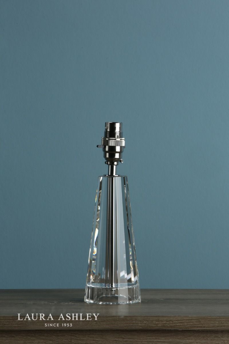 Laura Ashley Blake Small Table Lamp Crystal Polished Chrome Base Only