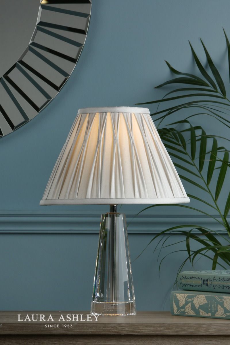 Laura Ashley Blake Small Table Lamp Crystal Polished Chrome Base Only