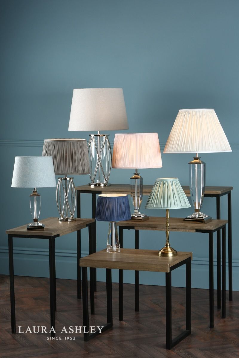 Laura Ashley Blake Small Table Lamp Crystal Polished Chrome Base Only