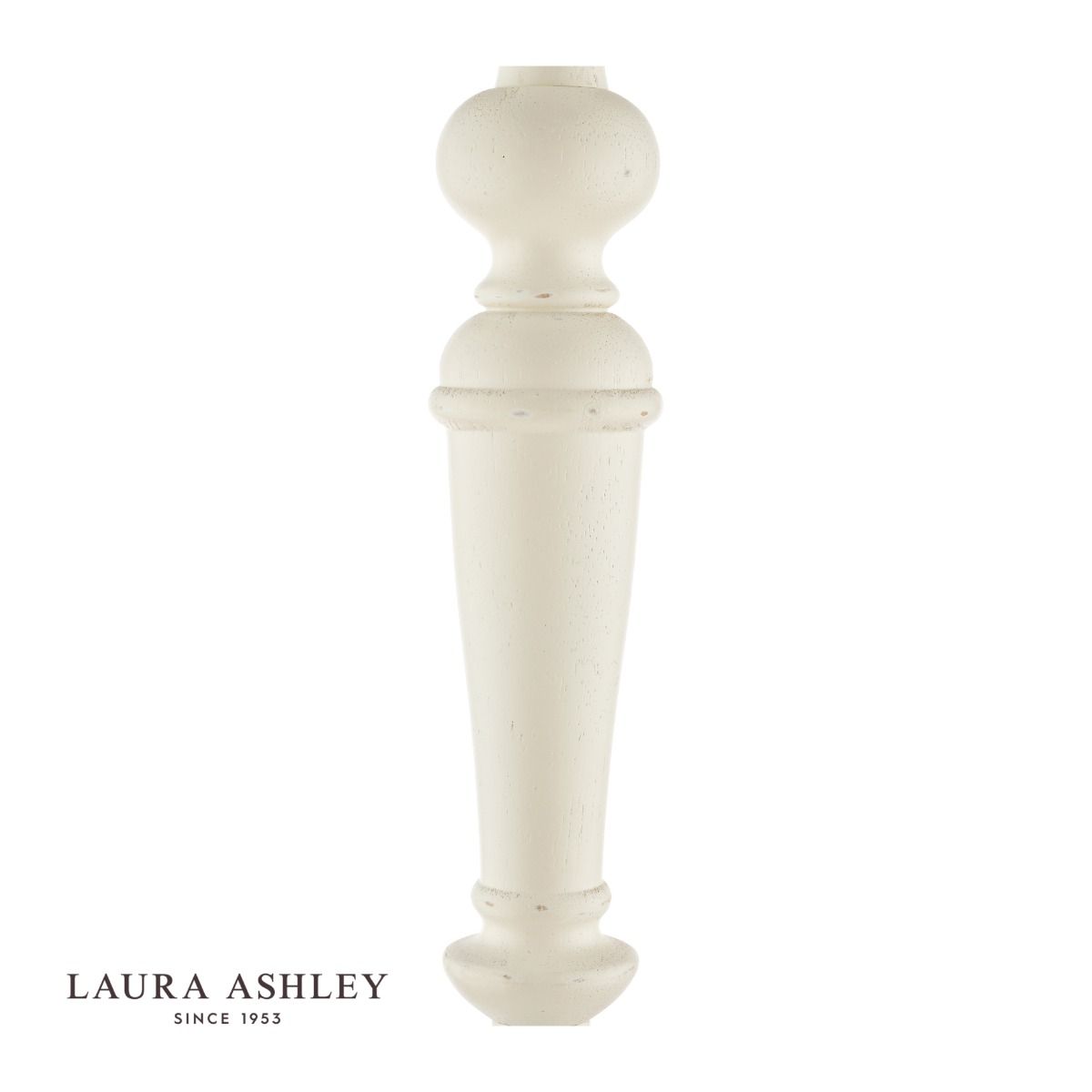 Laura Ashley Tate Wooden Floor Lamp Distressed Off White Base Only