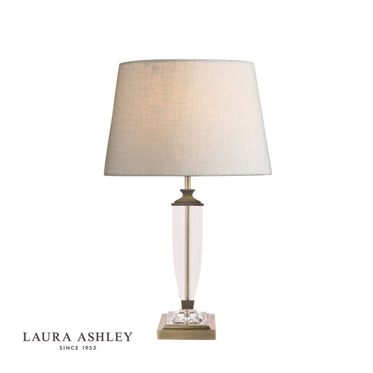 Laura Ashley Carson Medium Table Lamp Antique Brass & Crystal Base Only