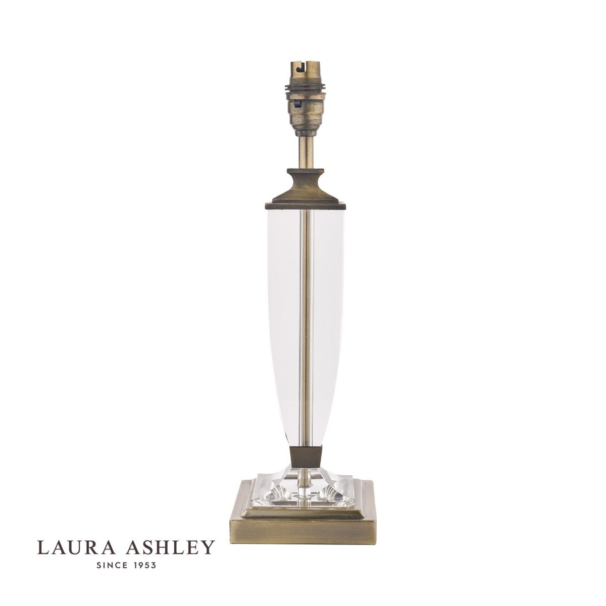 Laura Ashley Carson Medium Table Lamp Antique Brass & Crystal Base Only