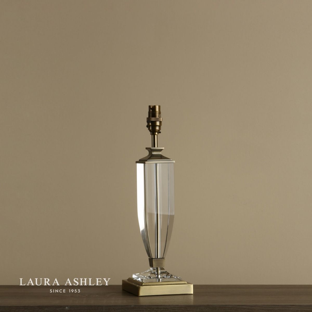 Laura Ashley Carson Medium Table Lamp Antique Brass & Crystal Base Only