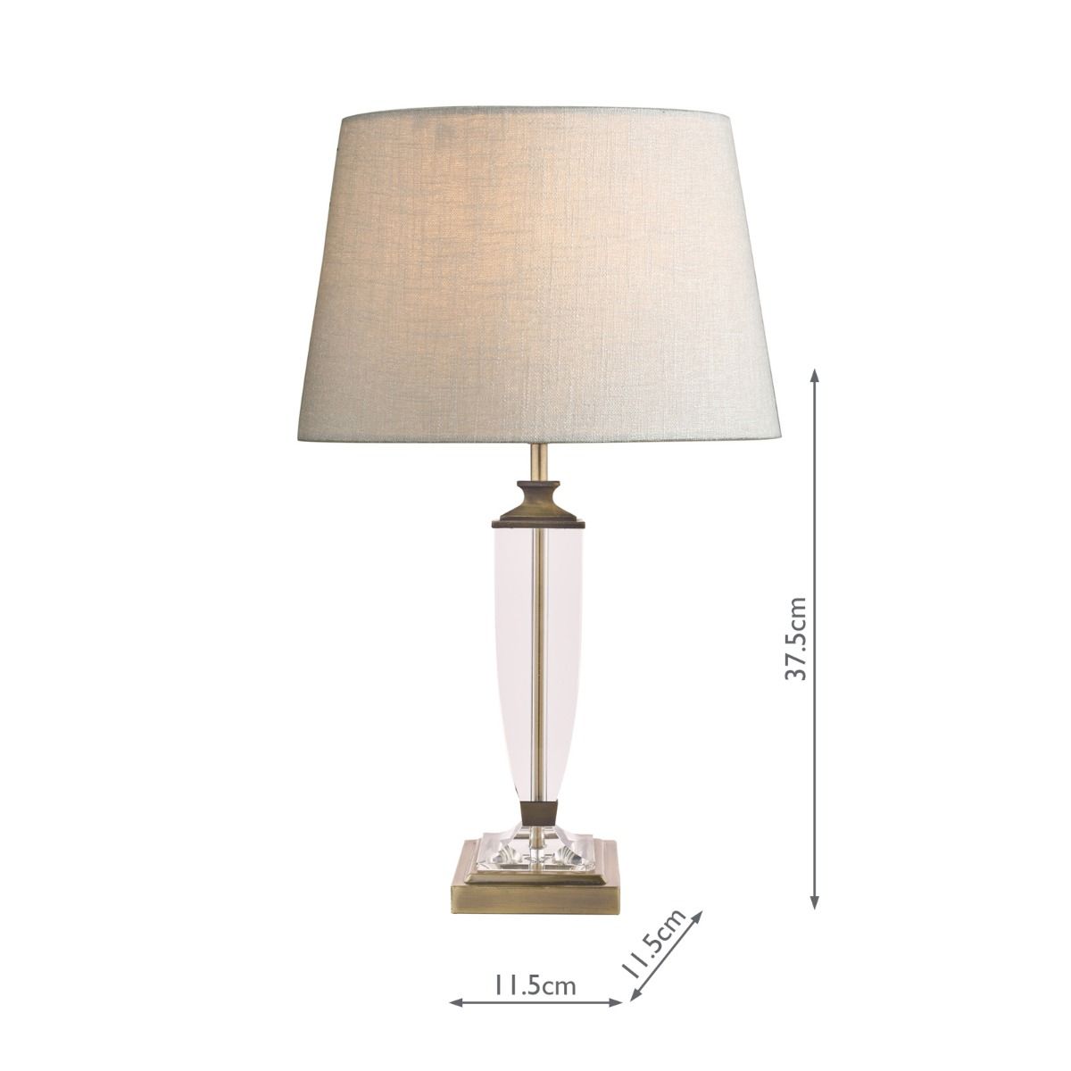Laura Ashley Carson Medium Table Lamp Antique Brass & Crystal Base Only