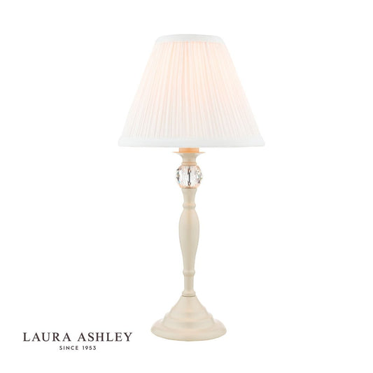 Laura Ashley Ellis Table Lamp Cream With Ivory Shade