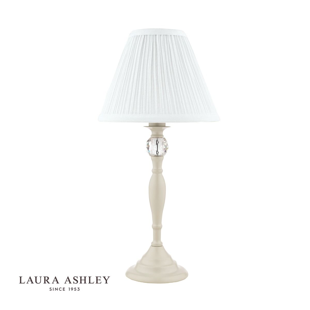 Laura Ashley Ellis Table Lamp Cream With Ivory Shade