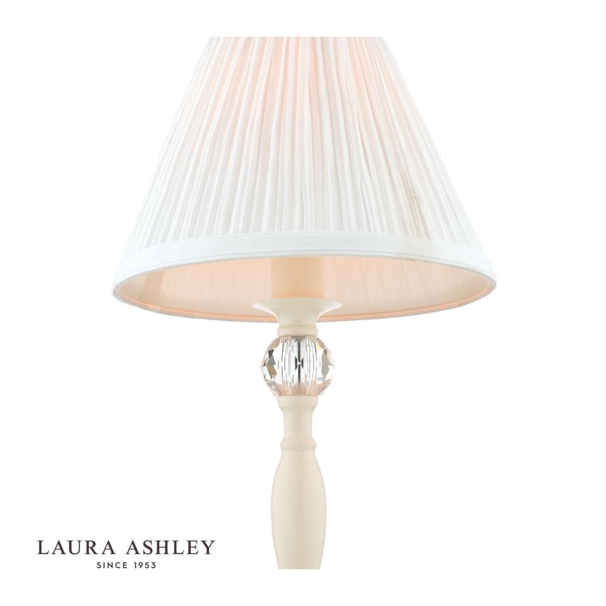 Laura Ashley Ellis Table Lamp Cream With Ivory Shade