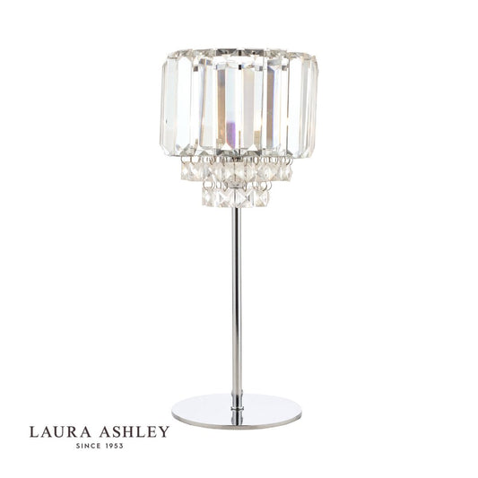 Laura Ashley Vienna Table Lamp Crystal & Polished Chrome