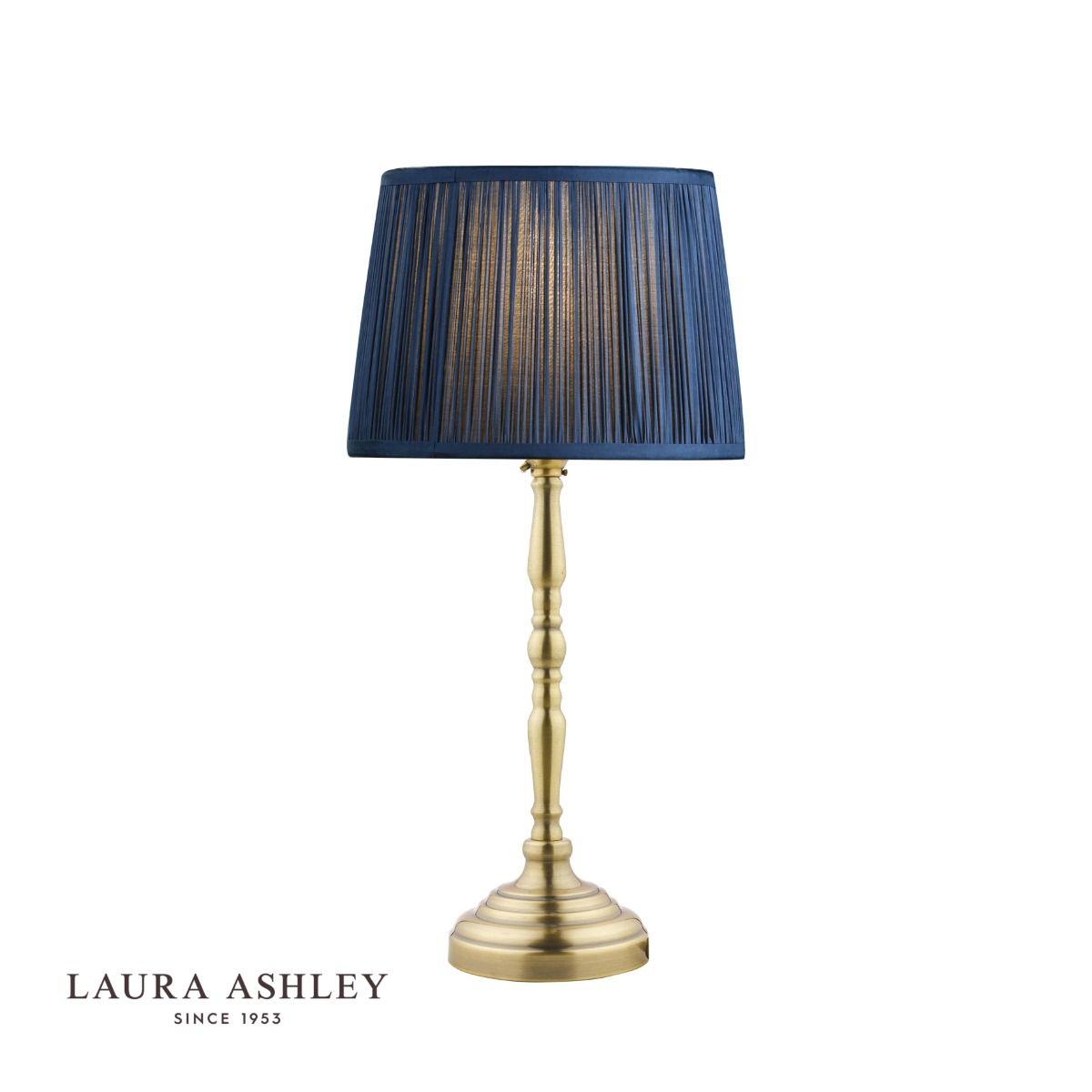 Laura Ashley Corey Antique Brass Candlestick Table Lamp Base Only