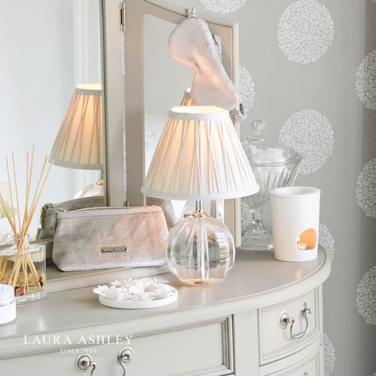 Laura Ashley Lydia Petite Table Lamp Cut Crystal Glass Base Only