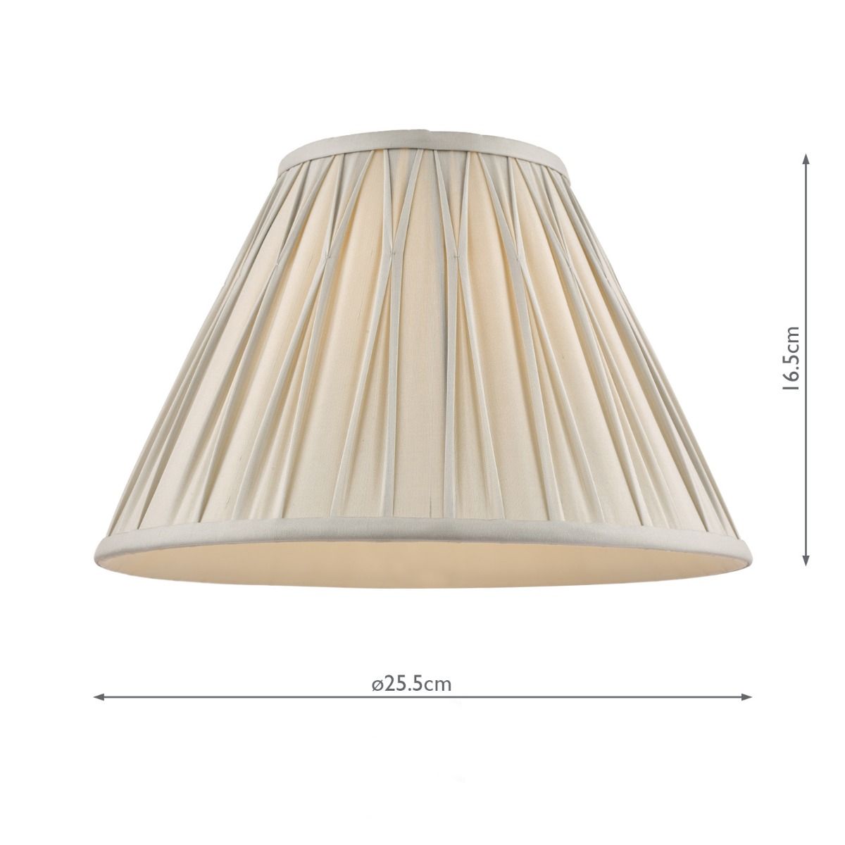 Laura Ashley Fenn Silk Empire Drum Shade Silver 25cm/10 inch