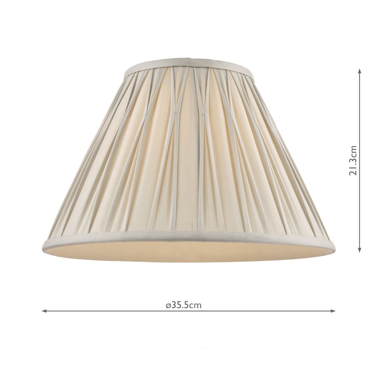 Laura Ashley Fenn Silk Empire Drum Shade Silver 35cm/14 inch