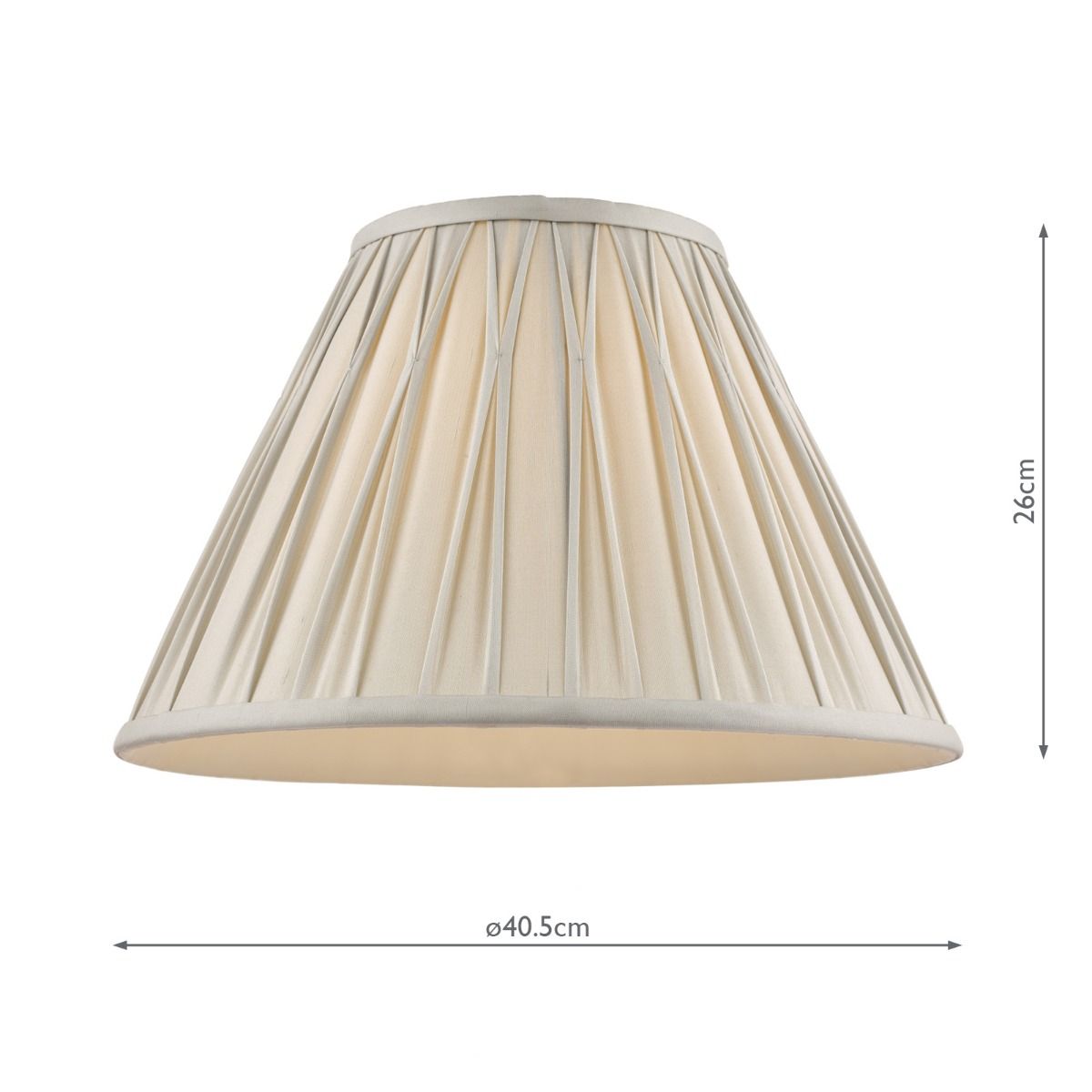 Laura Ashley Fenn Silk Empire Drum Shade Silver 40cm/16 inch