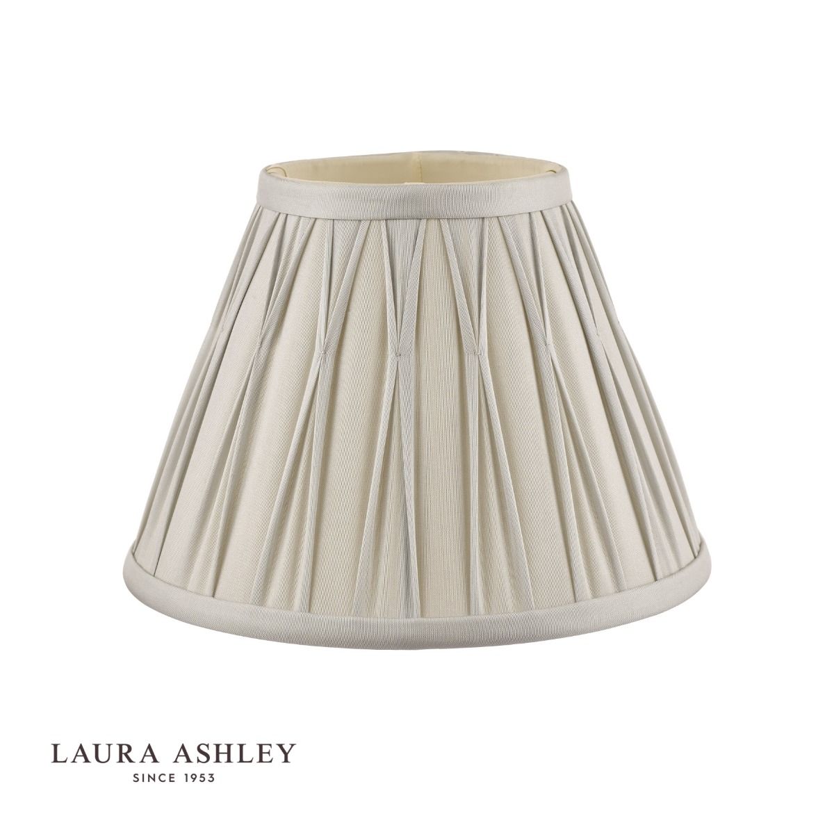 Laura Ashley Fenn Silk Empire Drum Shade Silver 20cm/8 inch