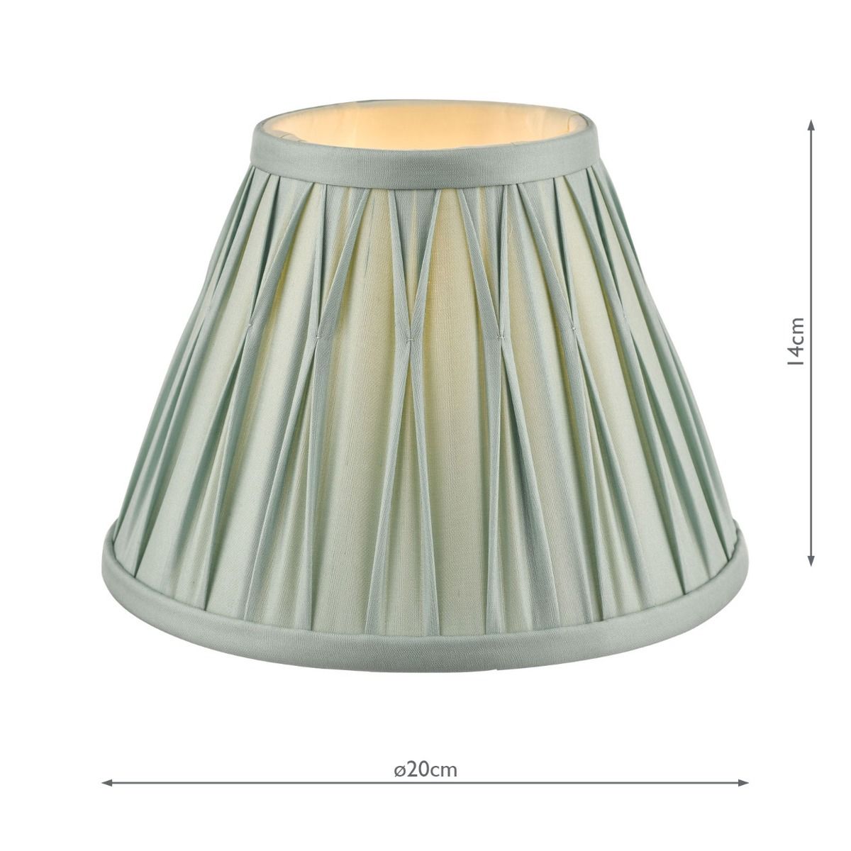 Laura Ashley Fenn Silk Empire Drum Shade Duck Egg 20cm/8 inch