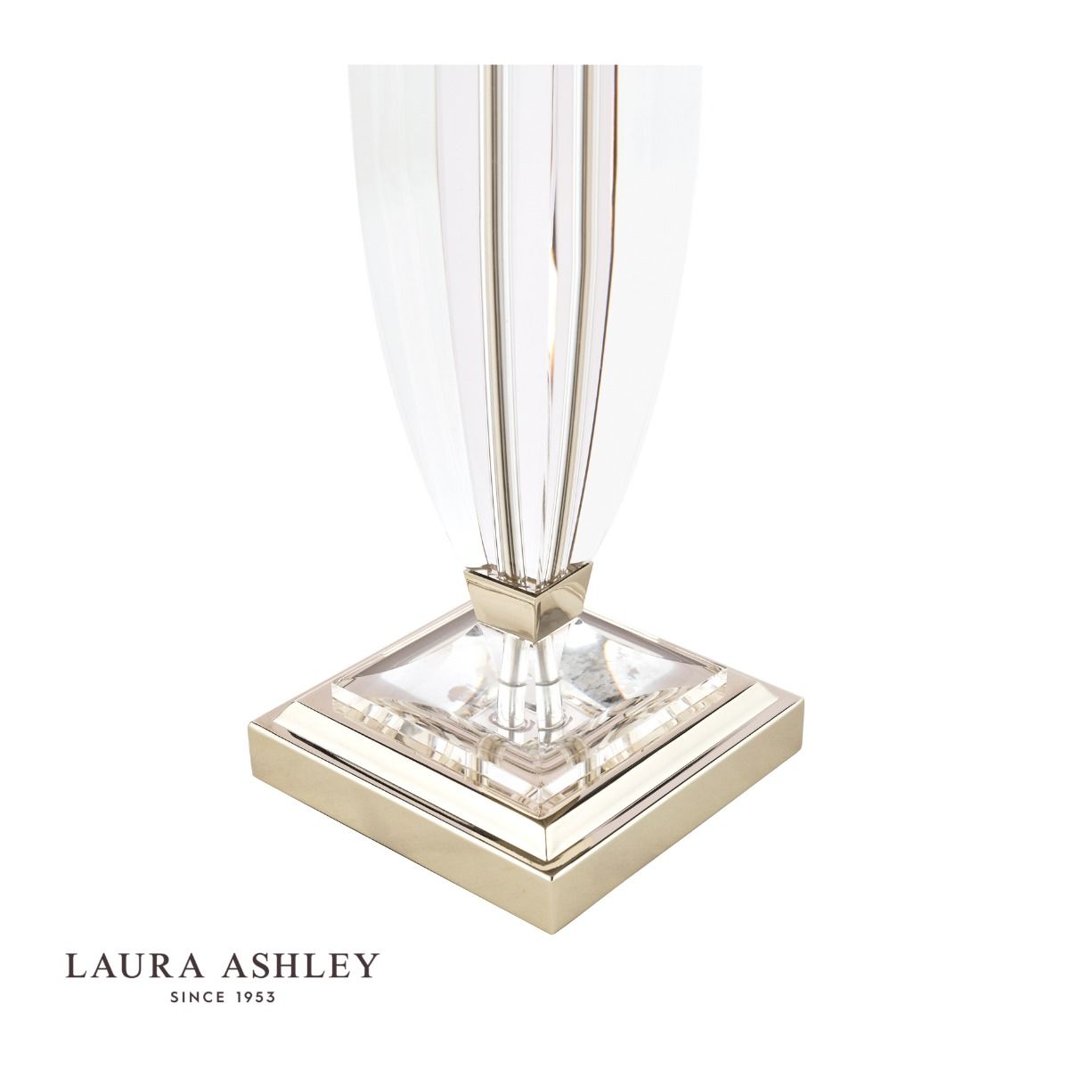 Laura Ashley Carson Large Table Lamp Polished Nickel & Crystal Base Only
