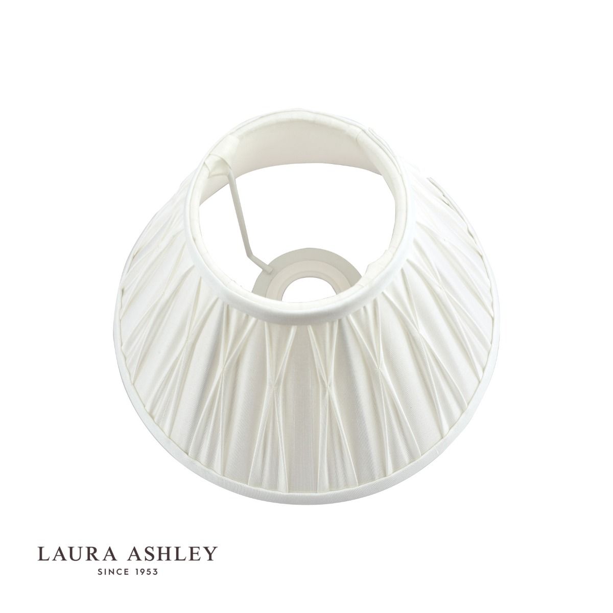 Laura Ashley Fenn Silk Empire Drum Shade White 20cm/8 inch