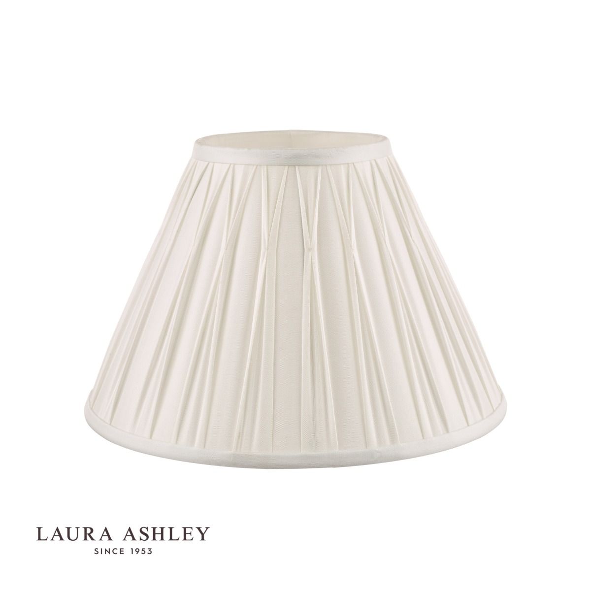 Laura Ashley Fenn Silk Empire Drum Shade White 25cm/10 inch