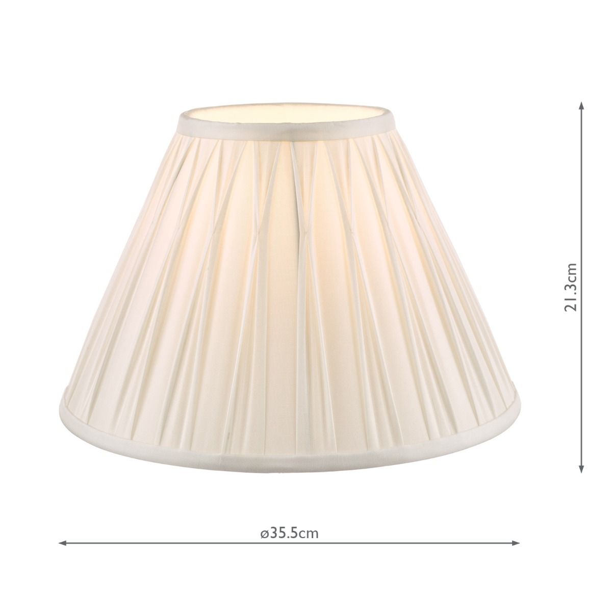 Laura Ashley Fenn Silk Empire Drum Shade White 35cm/14 inch