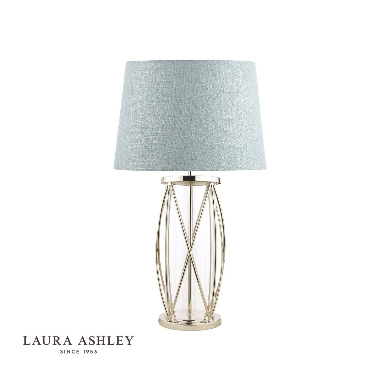 Laura Ashley Beckworth Large Table Lamp Polished Nickel Glass Base Only