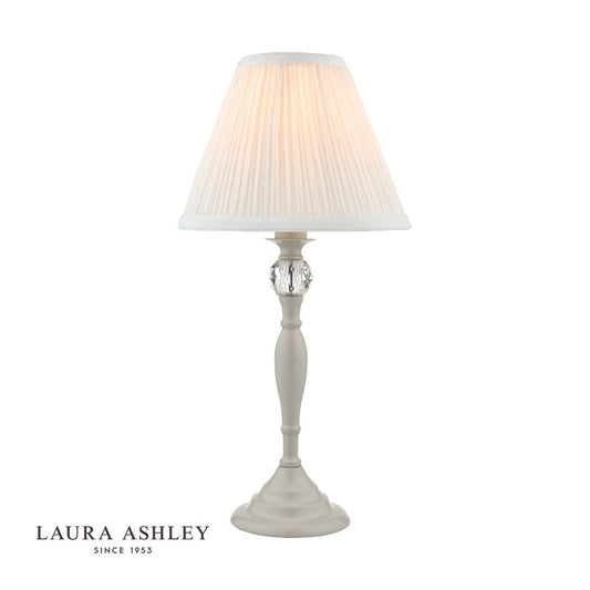 Laura Ashley Ellis Table Lamp Grey With Grey Shade