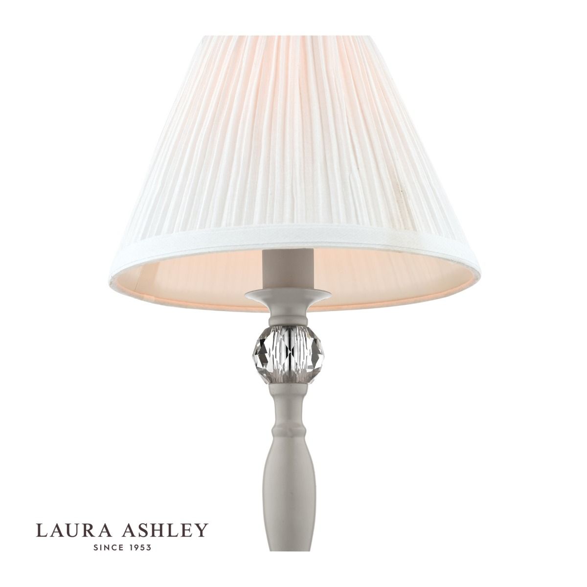 Laura Ashley Ellis Table Lamp Grey With Grey Shade