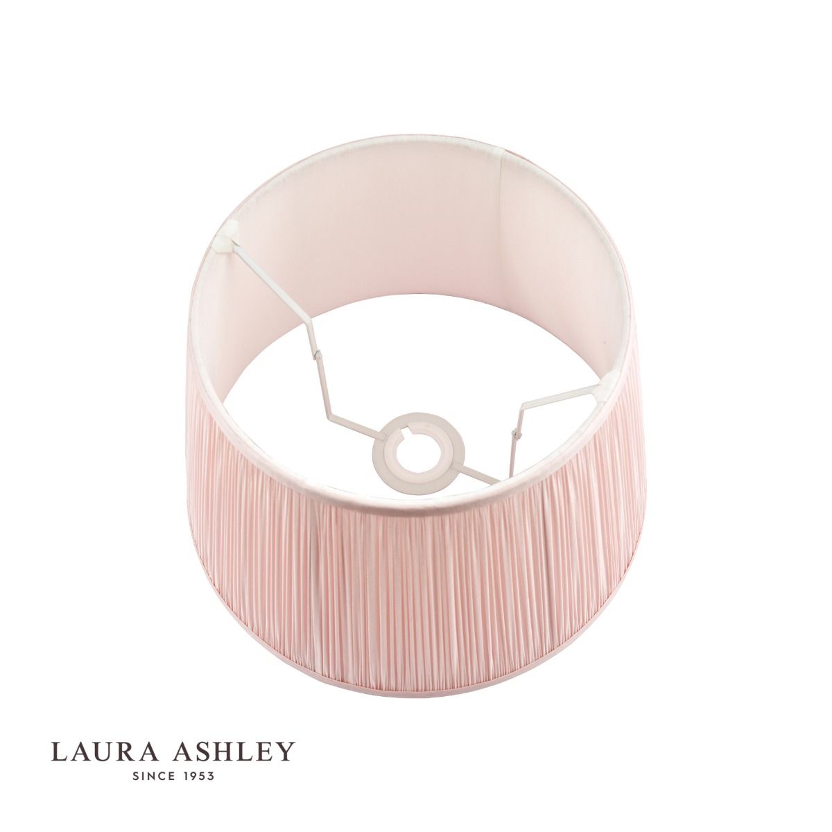 Laura Ashley Hemsley Pleated Silk Empire Drum Shade Pink 30cm/12 inch