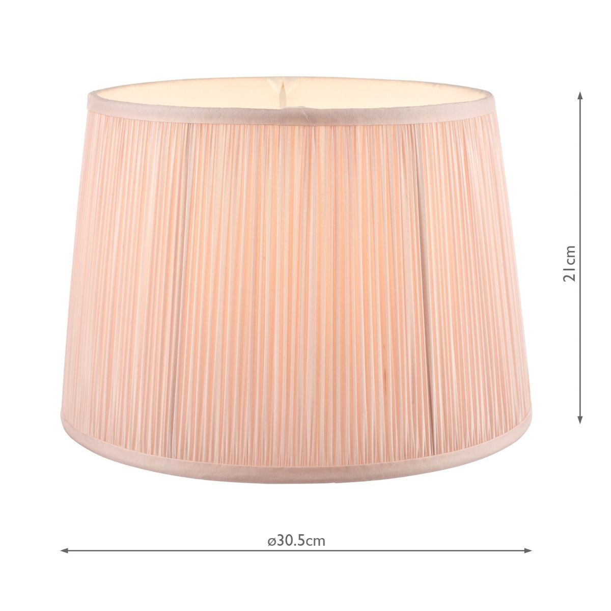 Laura Ashley Hemsley Pleated Silk Empire Drum Shade Pink 30cm/12 inch