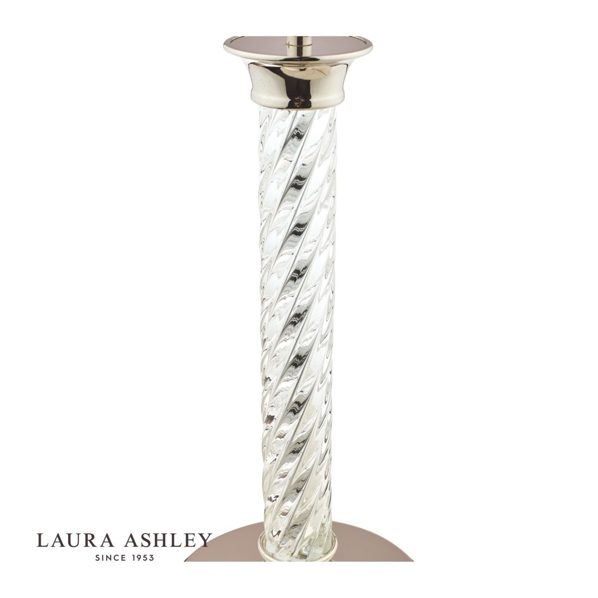 Laura Ashley Louis Table Lamp Twisted Glass Polished Nickel Base Only