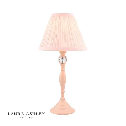 Laura Ashley Ellis Table Lamp Pink With Blush Shade