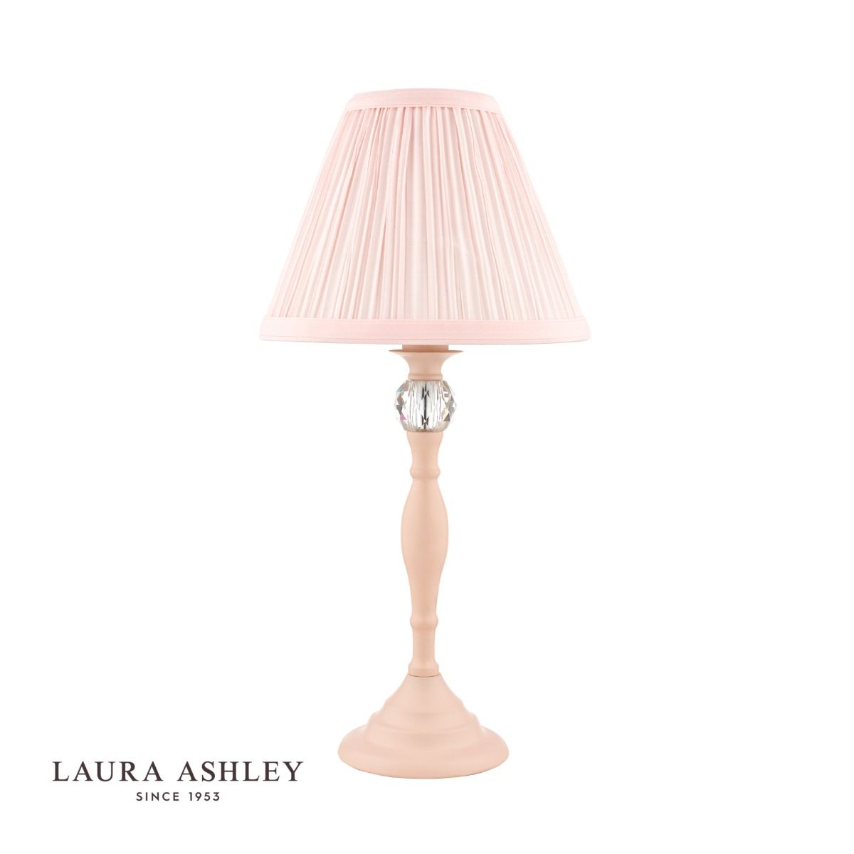 Laura Ashley Ellis Table Lamp Pink With Blush Shade