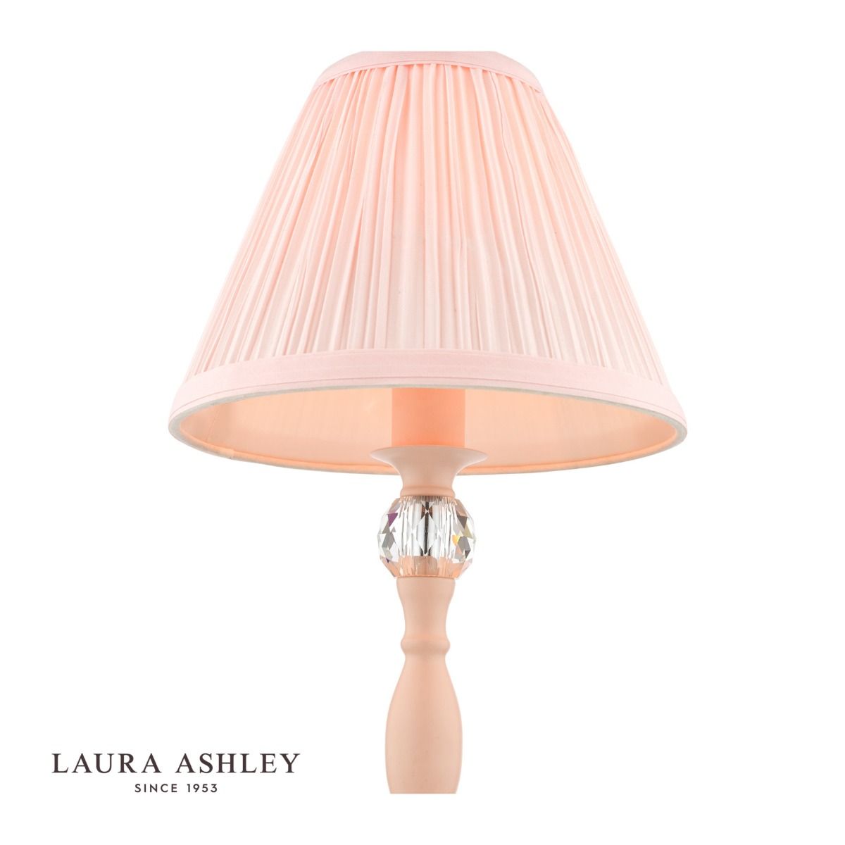 Laura Ashley Ellis Table Lamp Pink With Blush Shade