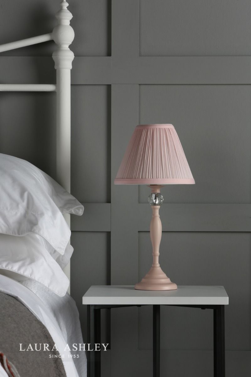 Laura Ashley Ellis Table Lamp Pink With Blush Shade