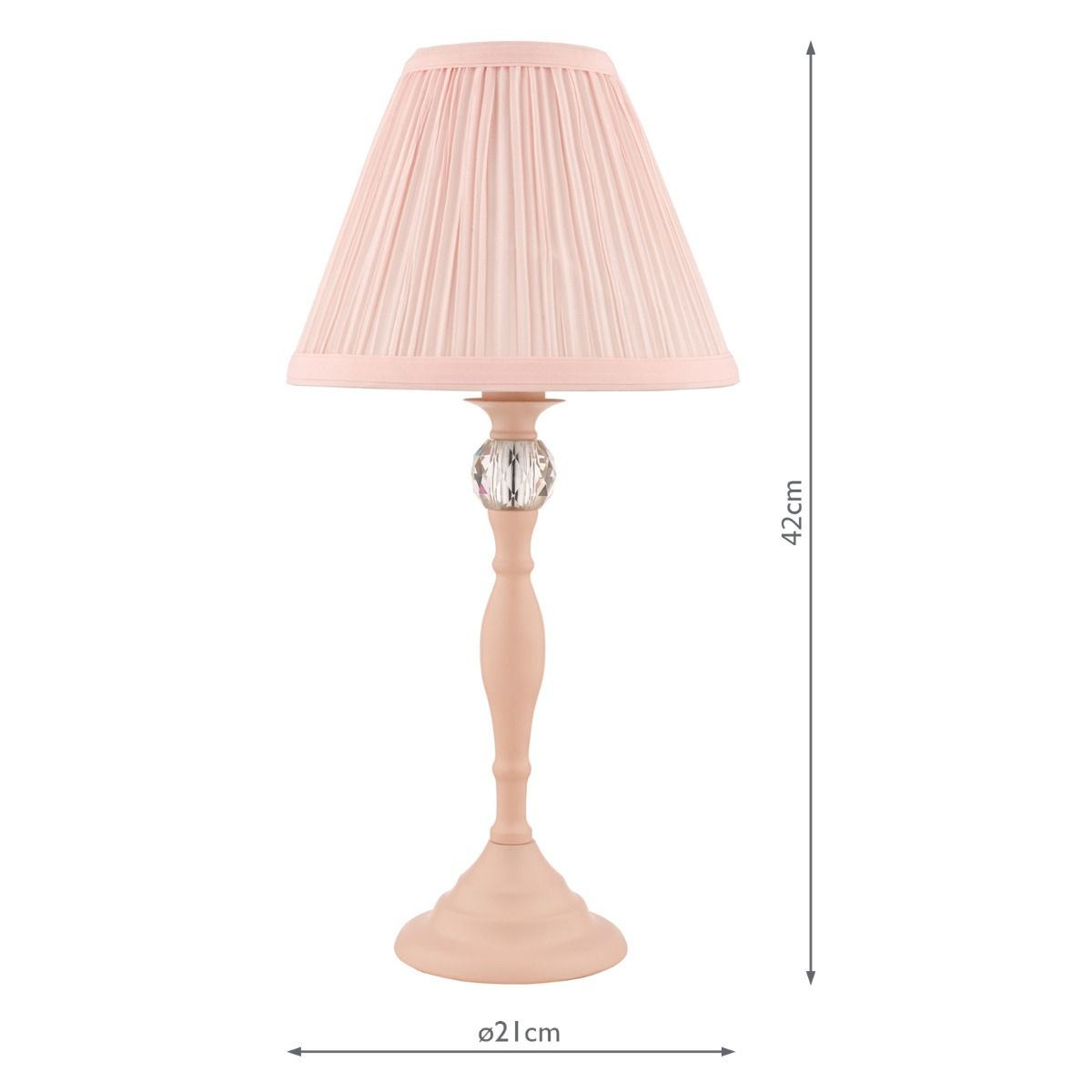 Laura Ashley Ellis Table Lamp Pink With Blush Shade