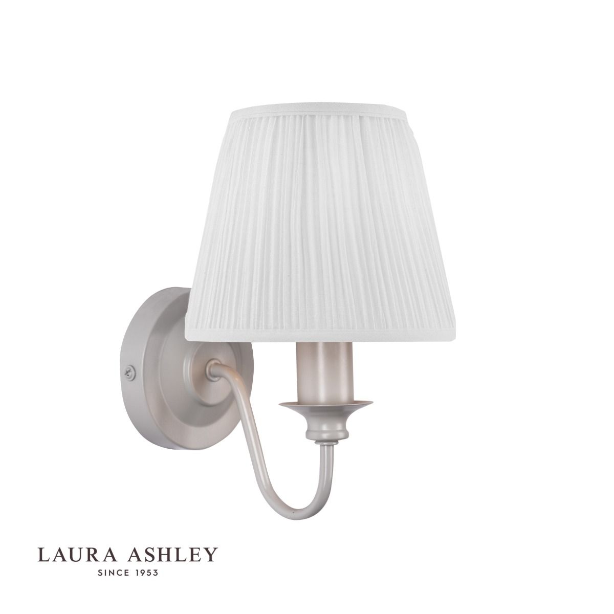Laura Ashley Ellis Wall Light Grey With Shade