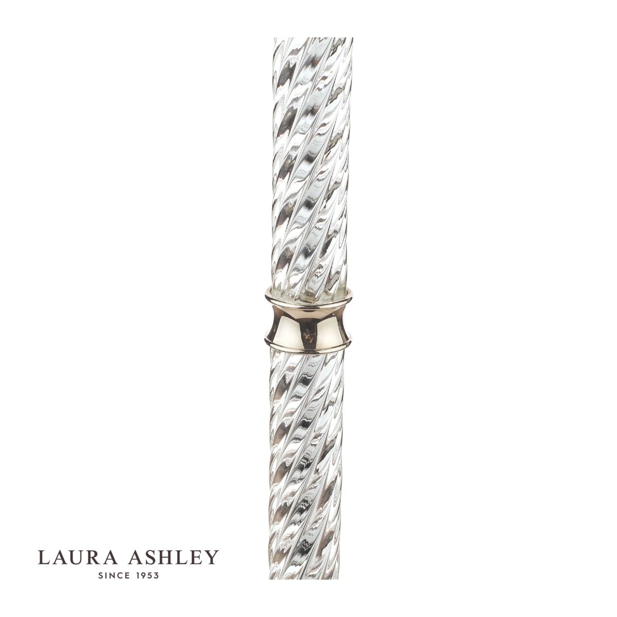 Laura Ashley Louis Floor Lamp Twisted Glass Polished Nickel Base Only