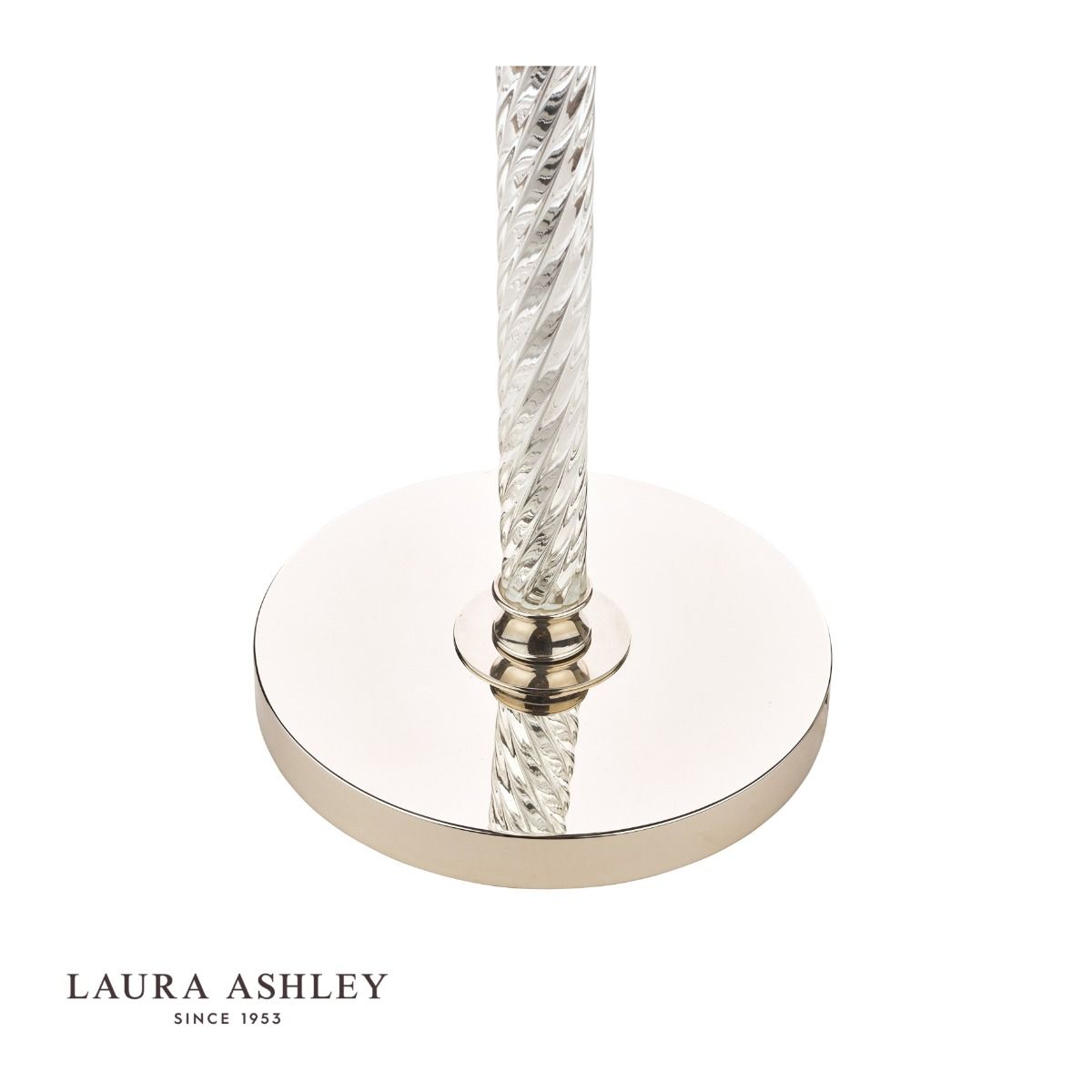 Laura Ashley Louis Floor Lamp Twisted Glass Polished Nickel Base Only