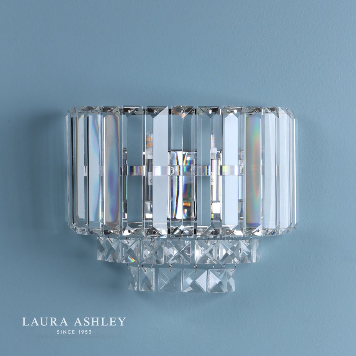 Laura Ashley Vienna Wall Light Polished Chrome Crystal