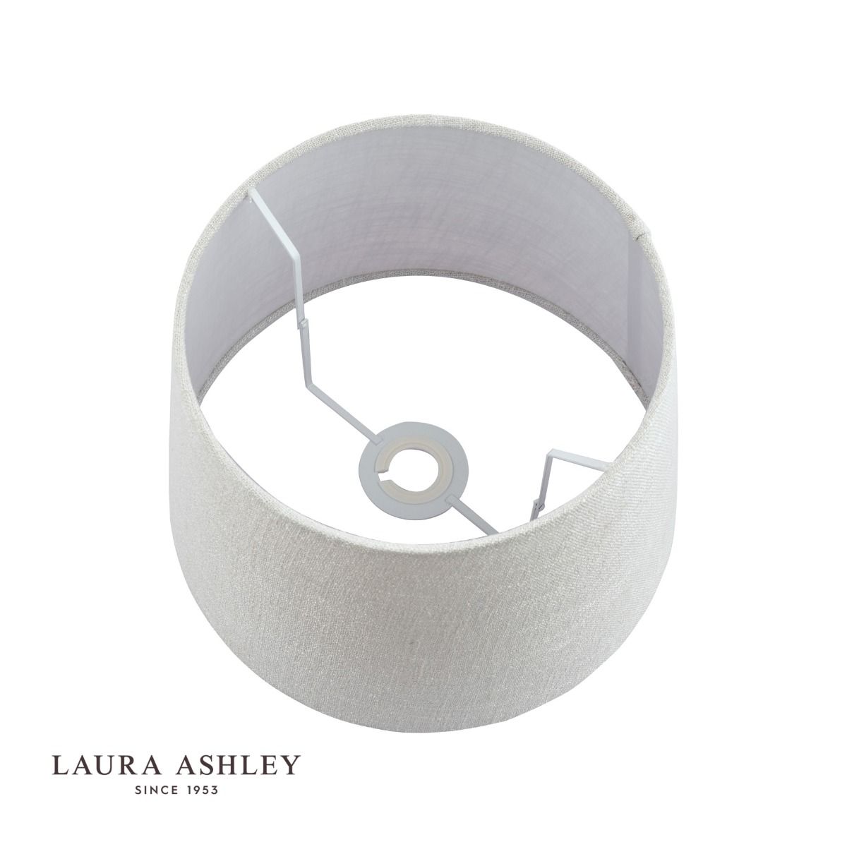 Laura Ashley Bacall Linen Empire Drum Shade Silver 25cm/10 inch