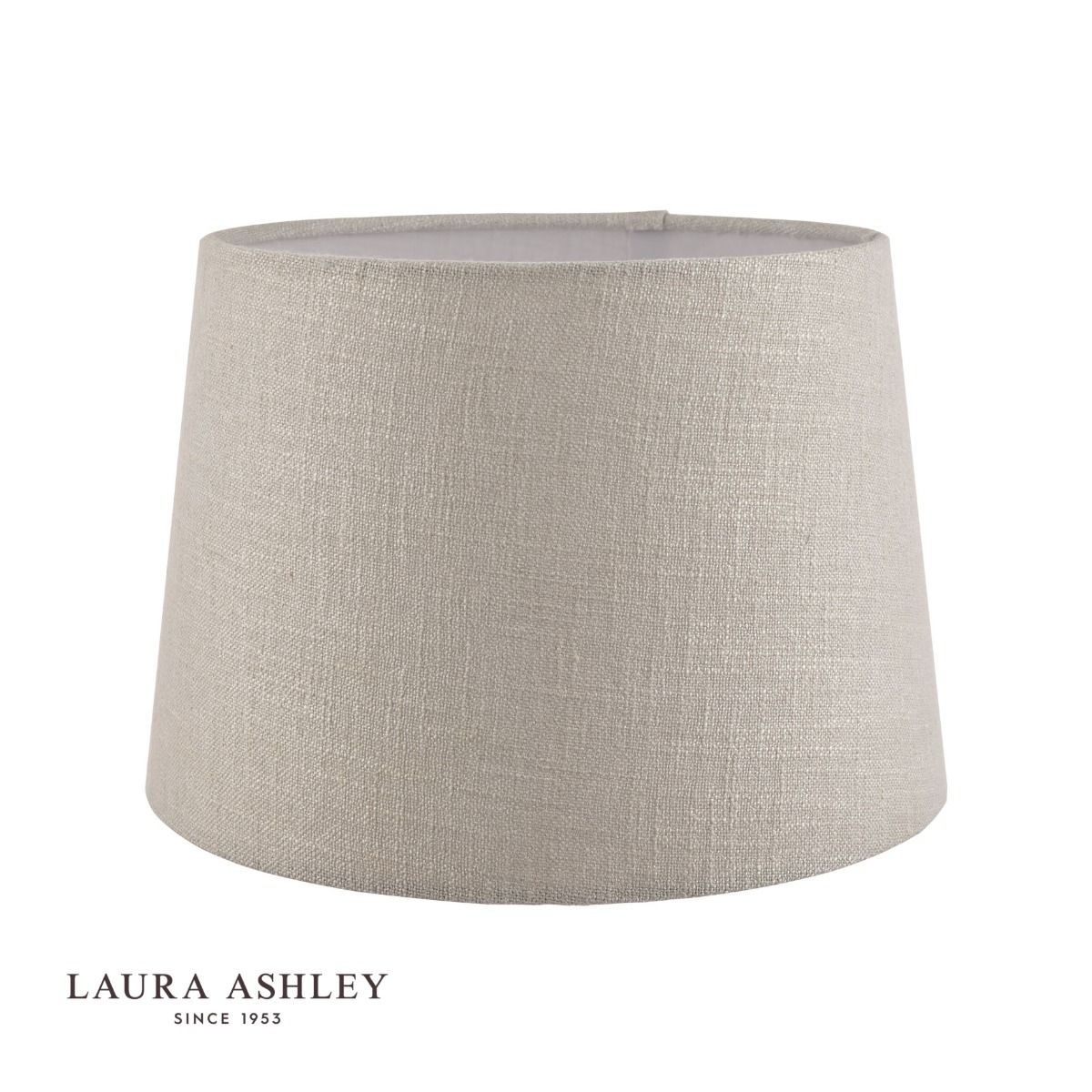 Laura Ashley Bacall Linen Empire Drum Shade Silver 30cm/12 inch
