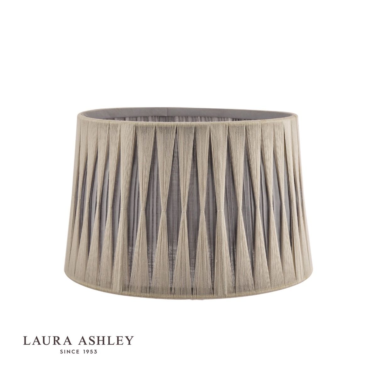 Laura Ashley Gathered Pleat Cotton Shade Charcoal 30cm/12 inch